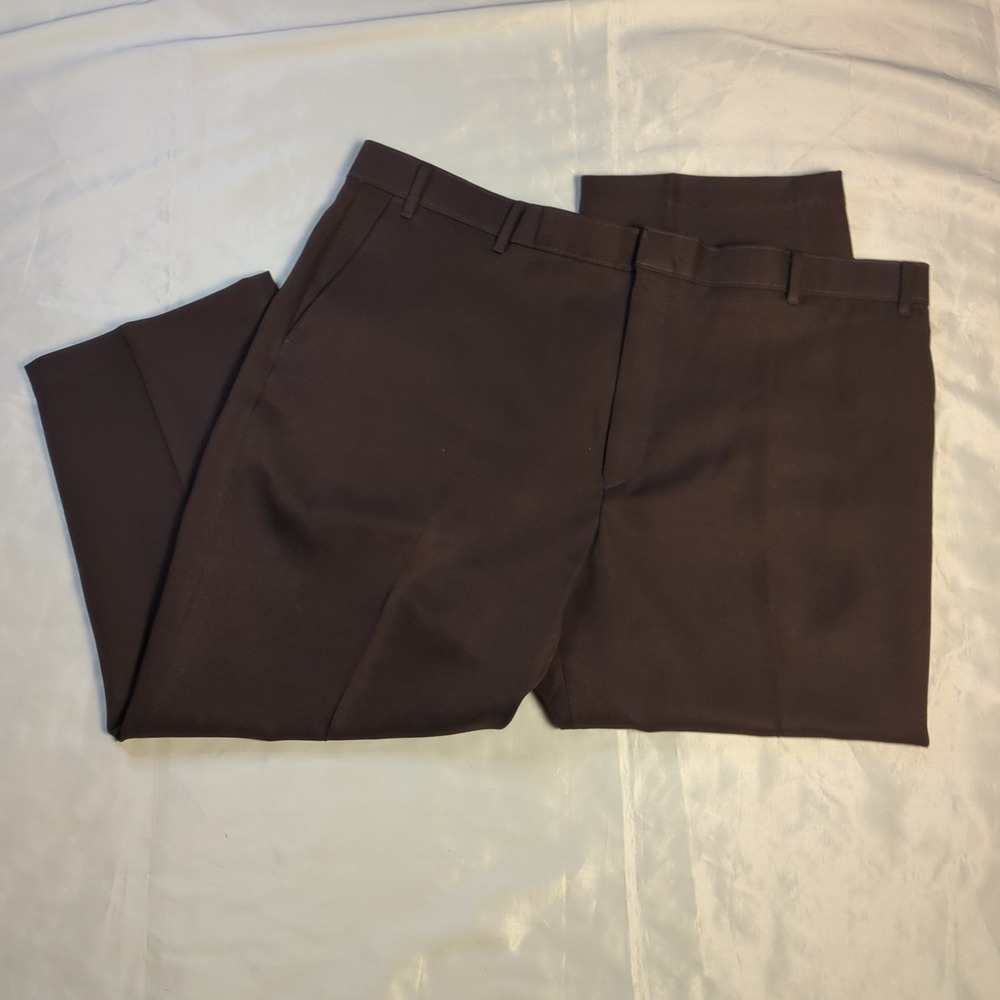 Vintage Levis Action Slacks Pants Mens 42x30 Medium Brown Dress Trousers 80s